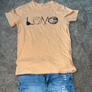 Womens SM LOVE baseball tee